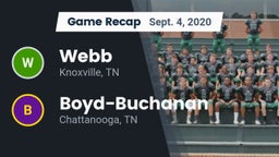 Recap: Webb  vs. Boyd-Buchanan  2020