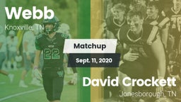 Matchup: Webb vs. David Crockett  2020