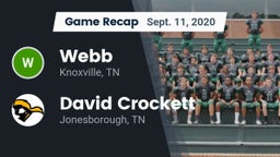 Recap: Webb  vs. David Crockett  2020