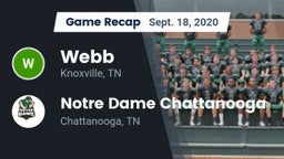 Recap: Webb  vs. Notre Dame Chattanooga 2020