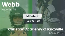 Matchup: Webb vs. Christian Academy of Knoxville 2020