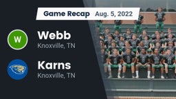 Recap: Webb  vs. Karns  2022