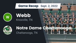 Recap: Webb  vs. Notre Dame Chattanooga 2022
