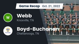 Recap: Webb  vs. Boyd-Buchanan  2022