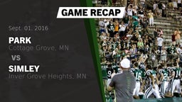 Recap: Park  vs. Simley  2016