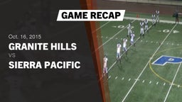 Recap: Granite Hills  vs. Sierra Pacific  2015