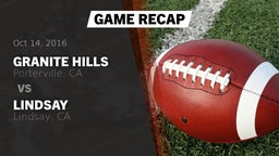 Recap: Granite Hills  vs. Lindsay  2016