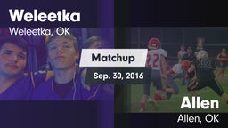 Matchup: Weleetka vs. Allen  2016