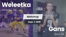 Matchup: Weleetka vs. Gans  2018