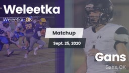 Matchup: Weleetka vs. Gans  2020