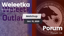 Matchup: Weleetka vs. Porum  2020