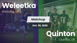 Matchup: Weleetka vs. Quinton  2020