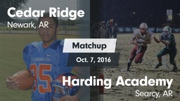 Matchup: Cedar Ridge vs. Harding Academy  2016