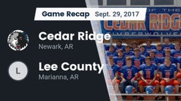 Recap: Cedar Ridge  vs. Lee County  2017