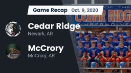 Recap: Cedar Ridge  vs. McCrory  2020