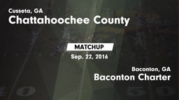 Matchup: Chattahoochee County vs. Baconton Charter  2016