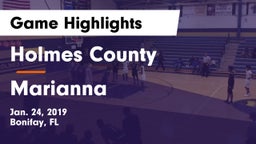 Holmes County  vs Marianna  Game Highlights - Jan. 24, 2019