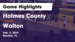 Holmes County  vs Walton  Game Highlights - Feb. 5, 2019