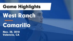 West Ranch  vs Camarillo  Game Highlights - Nov. 28, 2018