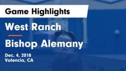 West Ranch  vs Bishop Alemany  Game Highlights - Dec. 4, 2018