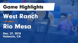 West Ranch  vs Rio Mesa  Game Highlights - Dec. 27, 2018