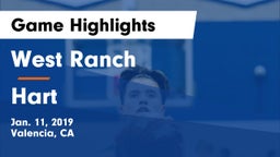 West Ranch  vs Hart  Game Highlights - Jan. 11, 2019