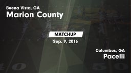 Matchup: Marion County vs. Pacelli  2016