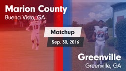 Matchup: Marion County vs. Greenville  2016