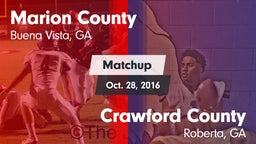 Matchup: Marion County vs. Crawford County  2016