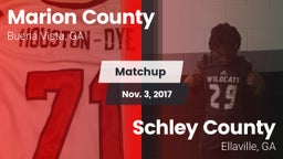 Matchup: Marion County vs. Schley County  2017