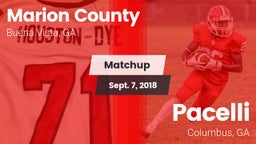 Matchup: Marion County vs. Pacelli  2018