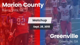 Matchup: Marion County vs. Greenville  2018