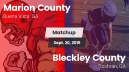 Matchup: Marion County vs. Bleckley County  2019