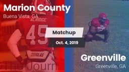 Matchup: Marion County vs. Greenville  2019