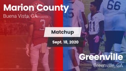 Matchup: Marion County vs. Greenville  2020
