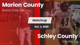 Matchup: Marion County vs. Schley County  2020