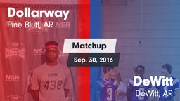Matchup: Dollarway vs. DeWitt  2016