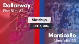 Matchup: Dollarway vs. Monticello  2016
