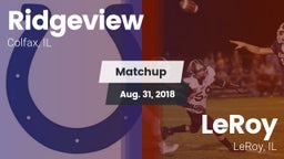 Matchup: Ridgeview vs. LeRoy  2018
