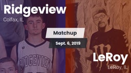 Matchup: Ridgeview vs. LeRoy  2019