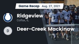 Recap: Ridgeview  vs. Deer-Creek Mackinaw 2021