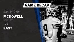 Recap: McDowell  vs. East  2016