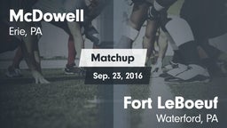 Matchup: McDowell vs. Fort LeBoeuf  2016