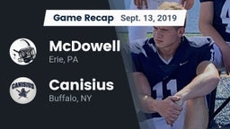 Recap: McDowell  vs. Canisius  2019