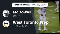 Recap: McDowell  vs. West Toronto Prep 2019