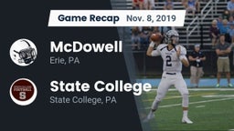 Recap: McDowell  vs. State College  2019