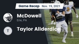 Recap: McDowell  vs. Taylor Allderdice 2021