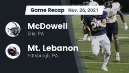 Recap: McDowell  vs. Mt. Lebanon  2021