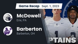 Recap: McDowell  vs. Barberton  2023