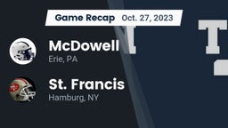 Recap: McDowell  vs. St. Francis  2023